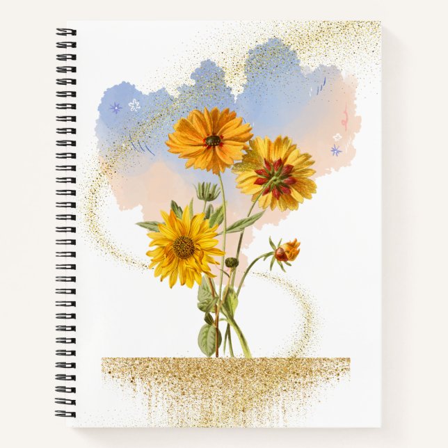Golden Radiance (white)  Notebook (Front)