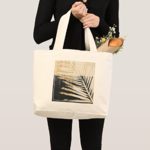 Golden Raffia - Palm Fronds Large Tote Bag