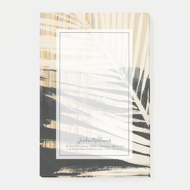 Golden Raffia - Palm Fronds Post-it Notes (Front)