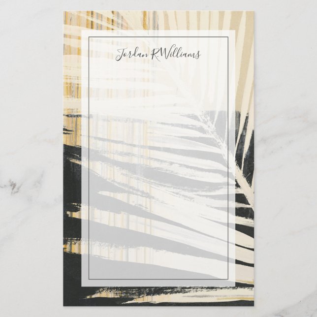 Golden Raffia - Palm Fronds Stationery (Front)