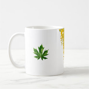 Golden Rain Cascade of Sunlight When Gold Falls Pe Coffee Mug