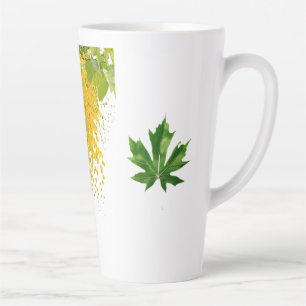 Golden Rain Cascade of Sunlight When Gold Falls Pe Latte Mug