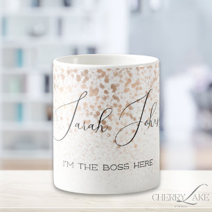 Golden Rain Personalized I'm The Boss Here Coffee Mug