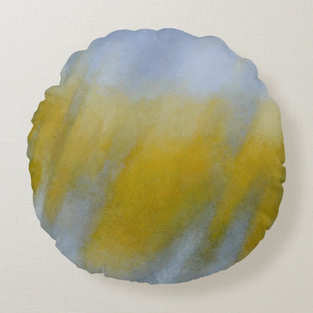 Golden Rain Round Pillow (Front)