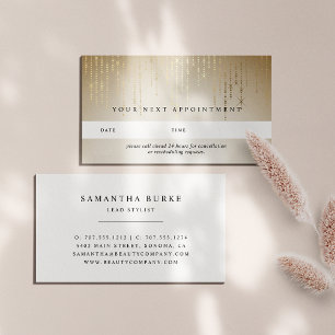 Golden Rain String Lights Appointment Cards