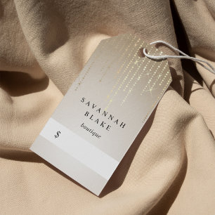 Golden Rain String Lights Boutique Price Tags