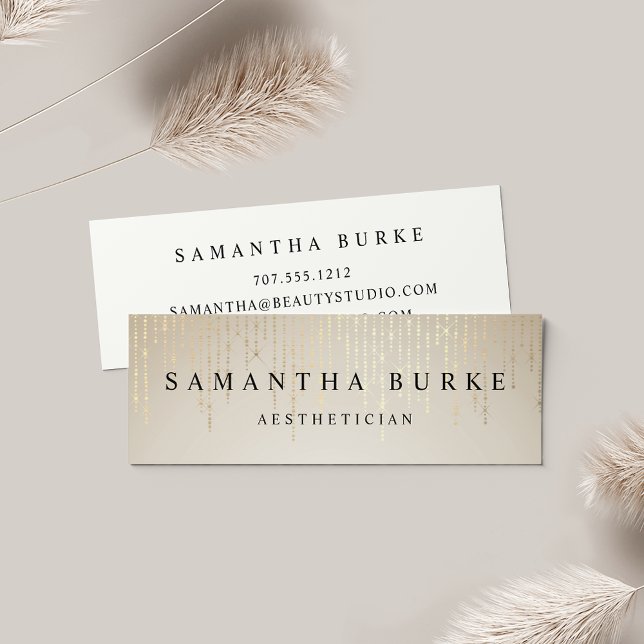 Golden Rain String Lights Mini Business Card (Creator Uploaded)
