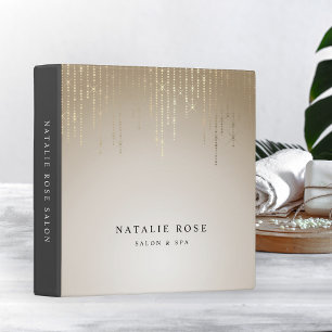 Golden Rain String Lights Personalized Binder