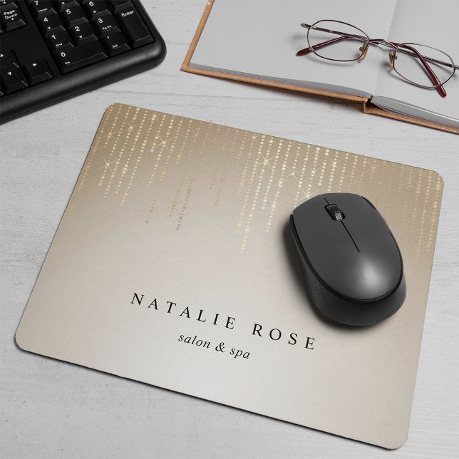 Golden Rain String Lights Personalized Mouse Pad (Creator Uploaded)