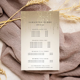 Golden Rain String Lights Pricing & Services Flyer