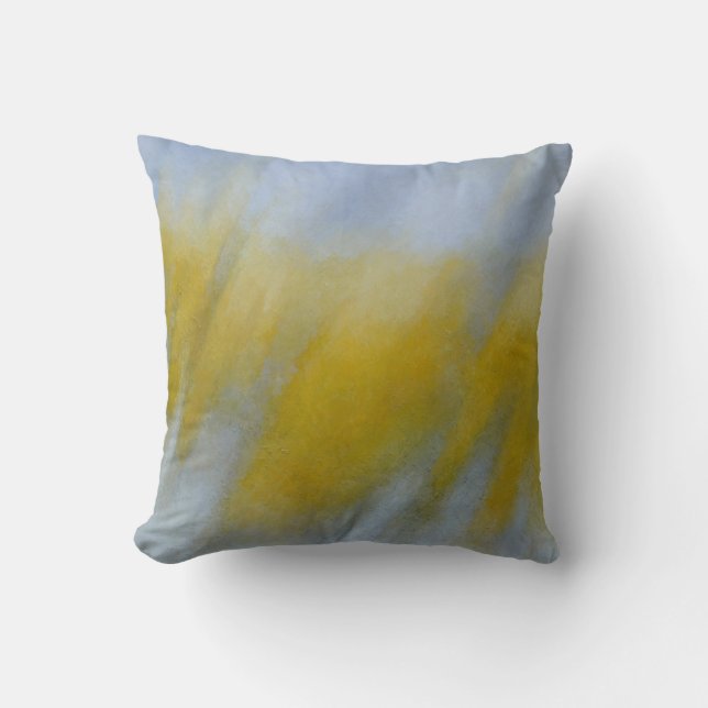Golden Rain Throw Pillow (Front)