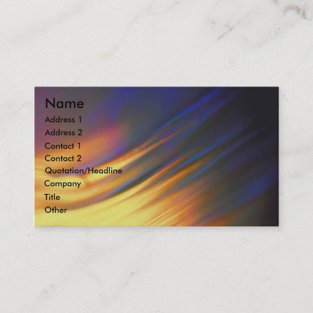 Golden Rainbow texture Business Card (Front)