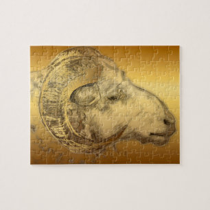 Golden Ram Année Chinese Zodiac Puzzle 2