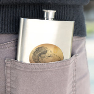 Golden Ram Chinese New Year Astrology Zodiac Flask