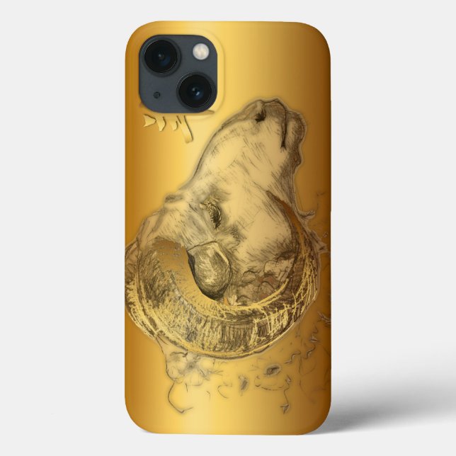 Golden Ram Sheep Chinese New Year Zodiac Case (Back)