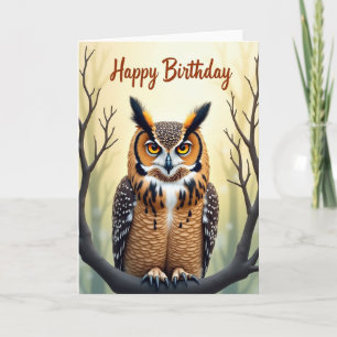 Golden Raptor Birthday Card