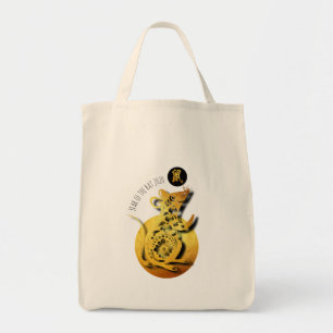 Golden Rat Papercut Chinese New Year 2020 CGTB Tote Bag
