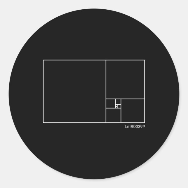 Golden Ratio Architect And Architecture Student Classic Round Sticker (Front)