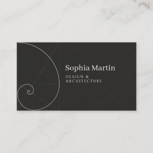Golden Ratio Black QR Code Business Card