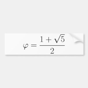 Golden ratio bumper sticker