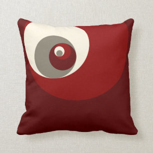 Golden Ratio Circles (Red) Throw Pillow