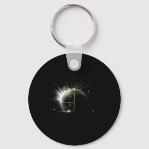 Golden Ratio Fibonacci Math Teacher Spiral Space P Keychain