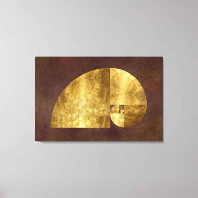 Golden Ratio, Fibonacci Spiral Canvas Print (Front)