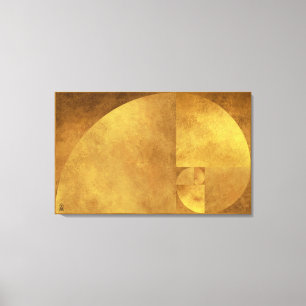Golden Ratio, Fibonacci Spiral Canvas Print