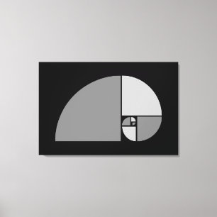 Golden Ratio, Fibonacci Spiral Canvas Print