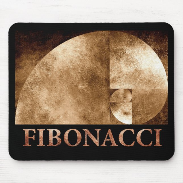 Golden Ratio, Fibonacci Spiral Mouse Pad (Front)