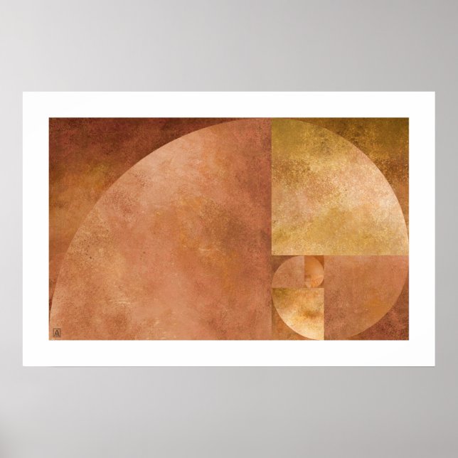Golden Ratio, Fibonacci Spiral Poster (Front)
