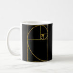 Golden Ratio Sacred Fibonacci Spiral Coffee Mug<br><div class="desc">How many times a day do you spot the Fibonacci spiral?  Give the gift of the golden ratio with this geometric gift or shirt.</div>