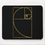 Golden Ratio Sacred Fibonacci Spiral Mouse Pad<br><div class="desc">How many times a day do you spot the Fibonacci spiral?  Give the gift of the golden ratio with this geometric gift or shirt.</div>