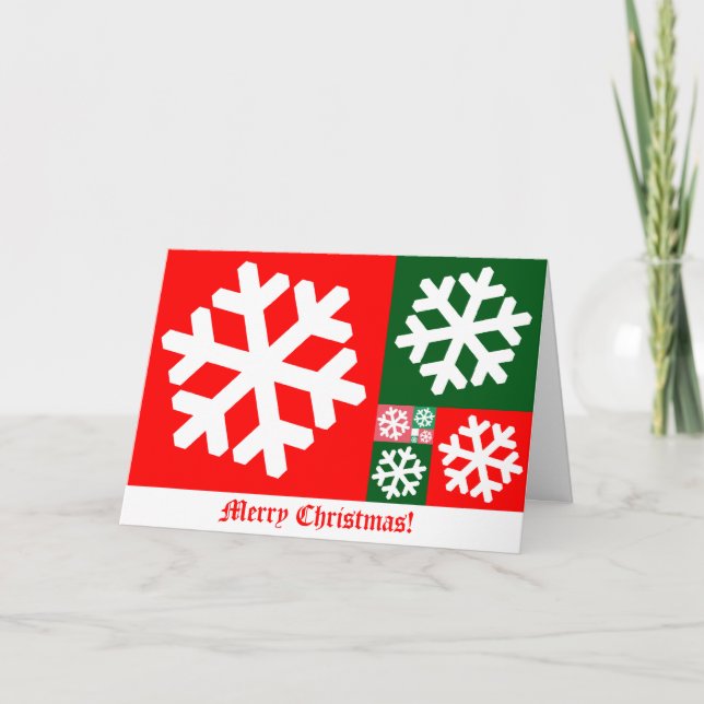 Golden Ratio Snowflake Christmas Card (Front)