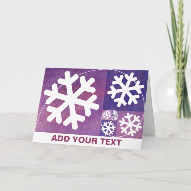 Golden Ratio Snowflake Holiday Card (Front)