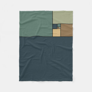 Golden Ratio Squares (Neutrals) Fleece Blanket