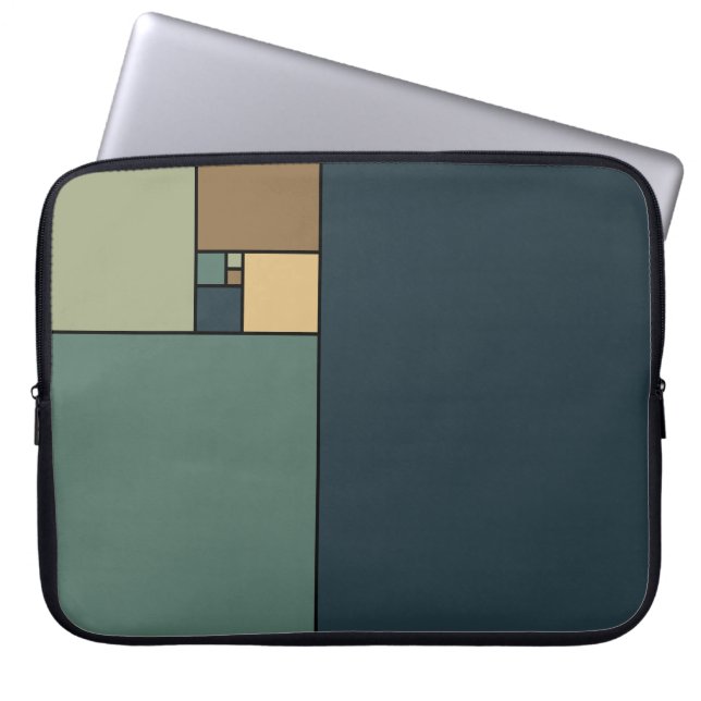 Golden Ratio Squares (Neutrals) Laptop Sleeve (Front)