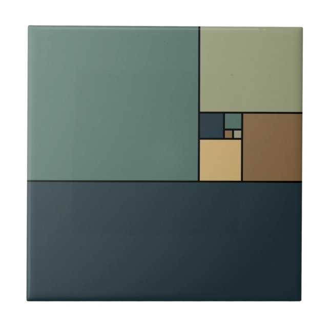 Golden Ratio Squares (Neutrals) Tile (Front)