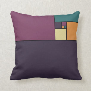 Golden Ratio Squares Throw Pillow