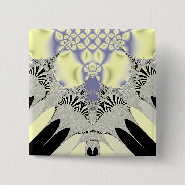 Golden Rays 2 Inch Square Button (Front)