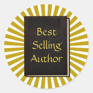 Golden Rays Best Selling Author Book  Classic Round Sticker
