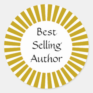 Golden Rays Best Selling Author  Classic Round Sticker