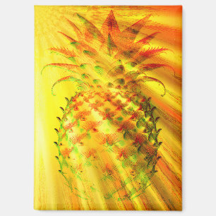 Golden Rays Passing Through A Large Pineapple Magnet