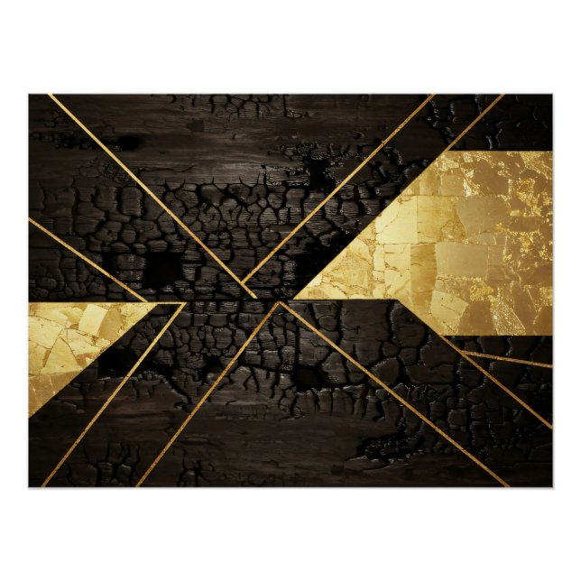 Golden Rebirth: Elegant Art from Chaos Poster (Front)