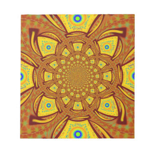 Golden Red African Asian traditional colors Notepad