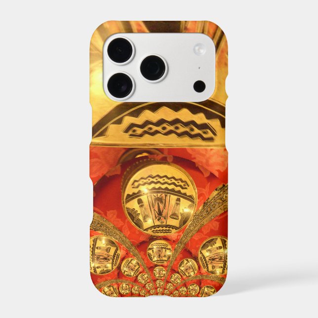 Golden red African traditional art (Back)