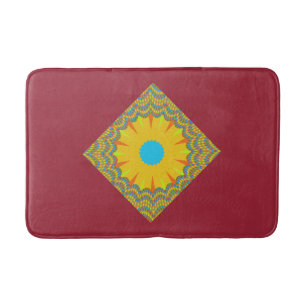 Golden Red African Traditional Bath Mats
