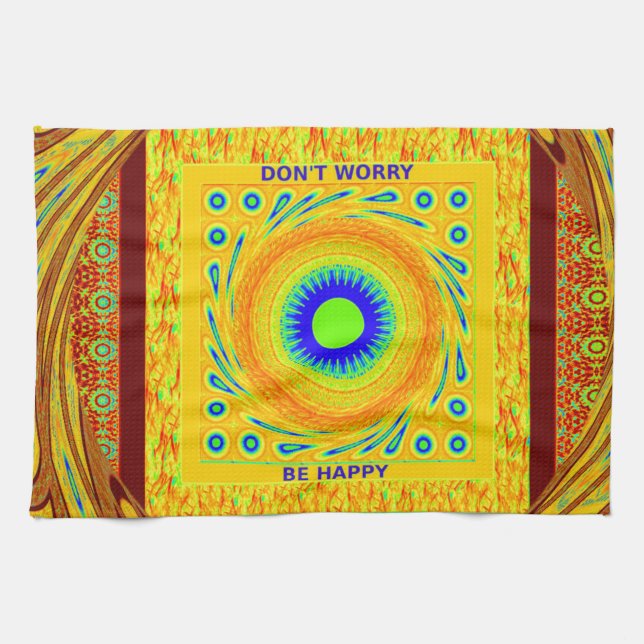 Golden Red African Traditional Colour Kitchen Towel (Horizontal)