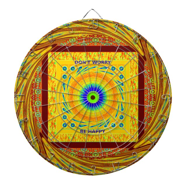 Golden Red African Traditional Colour Vector Desig Dartboard (Front)
