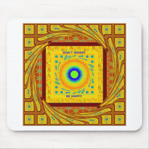 Golden Red African Traditional Colour Vector Desig Mouse Pad